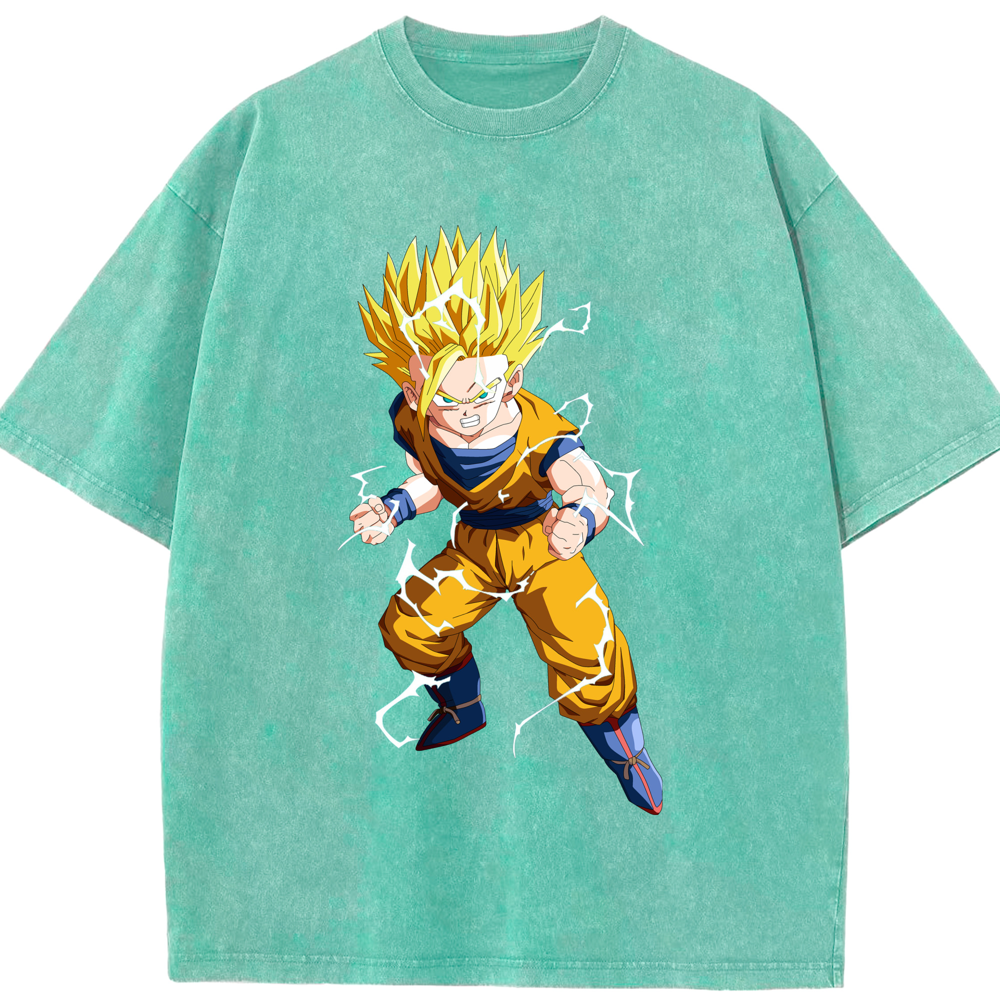 （画像用） ドラゴンボール 孫 悟飯（そんごはん）DRAGON BALL Son Gohan 綿100% ヴィンテージ風 半袖Tシャツ（フロントプリント）
